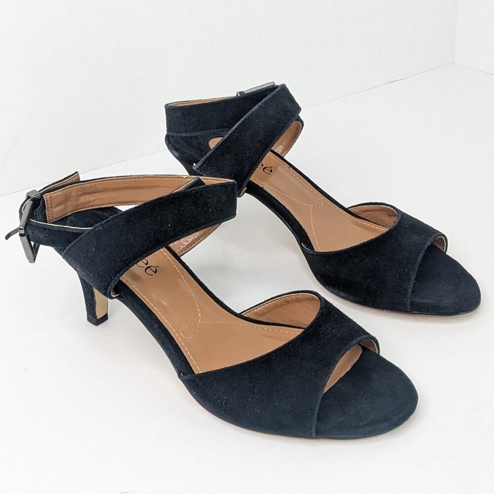 J.Renee Soncino Heeled Sandals, Black, Women's 7.5